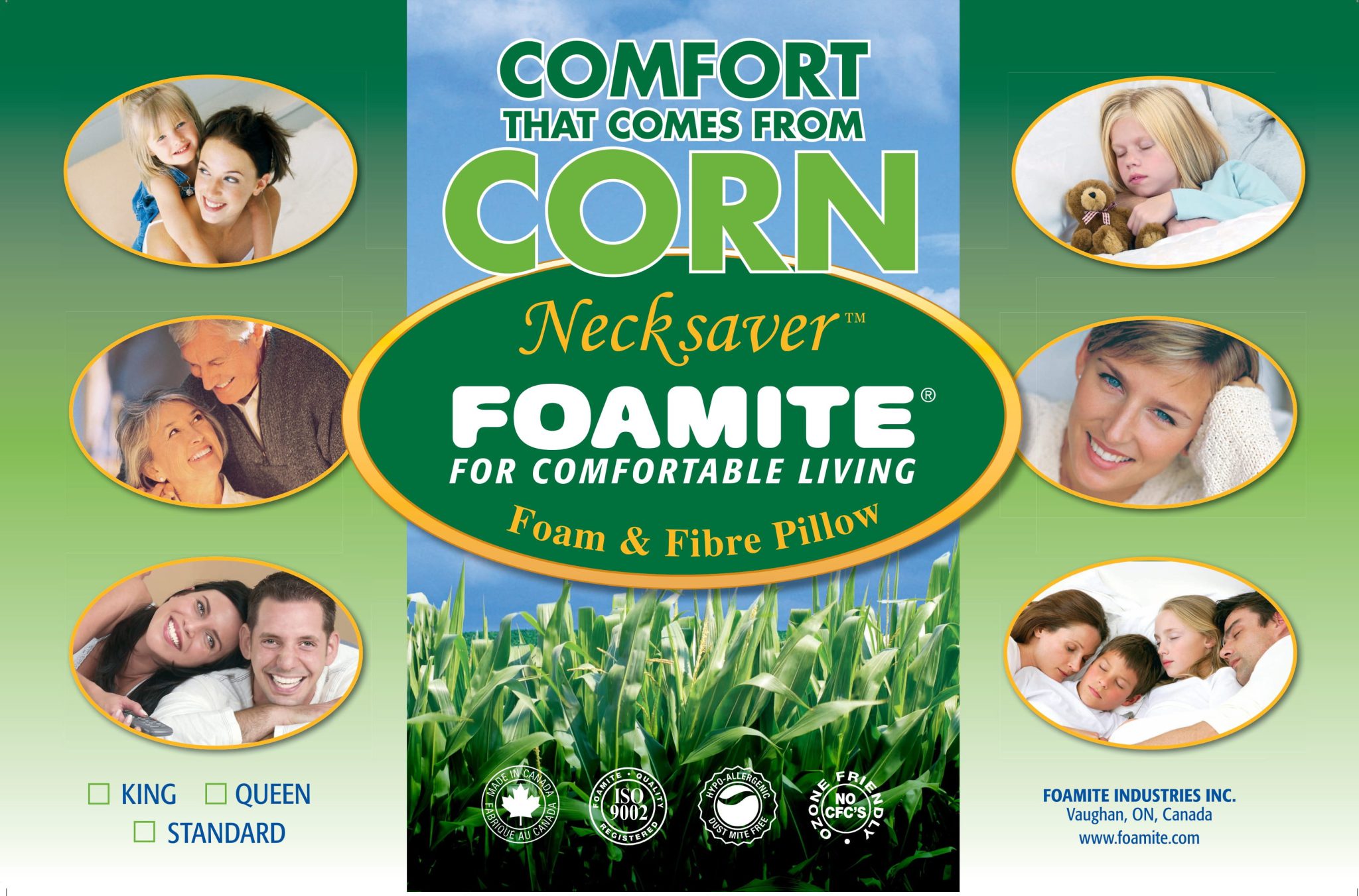 Necksaver Bamboo Pillow Best Pillow for Neck Pain Relief Foam Toronto